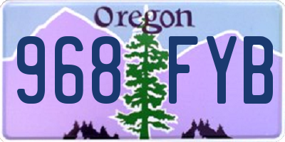 OR license plate 968FYB