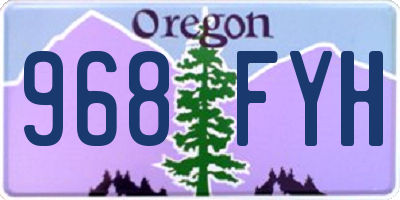 OR license plate 968FYH