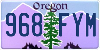 OR license plate 968FYM