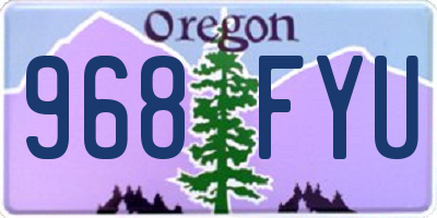 OR license plate 968FYU