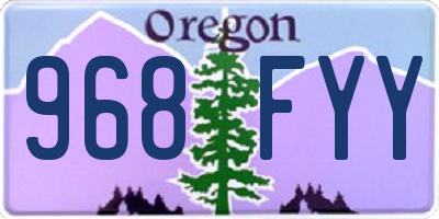 OR license plate 968FYY