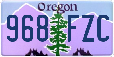 OR license plate 968FZC
