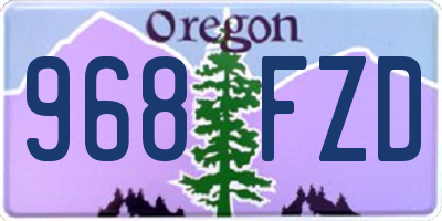 OR license plate 968FZD