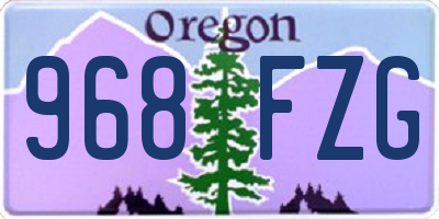 OR license plate 968FZG