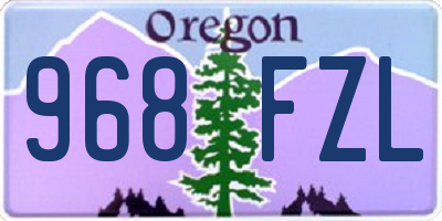 OR license plate 968FZL