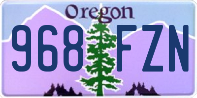 OR license plate 968FZN