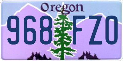 OR license plate 968FZO