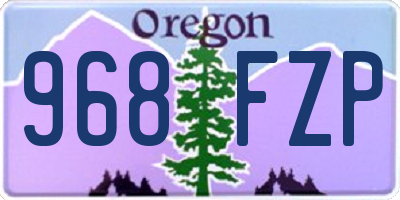 OR license plate 968FZP