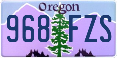 OR license plate 968FZS