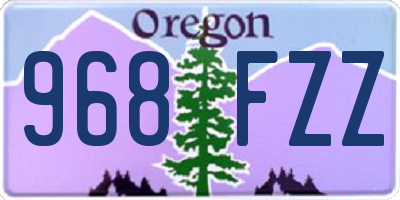 OR license plate 968FZZ