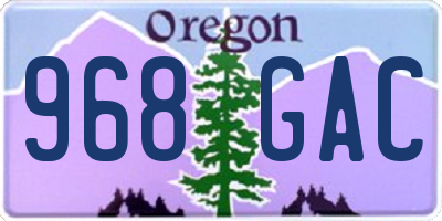 OR license plate 968GAC