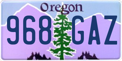 OR license plate 968GAZ