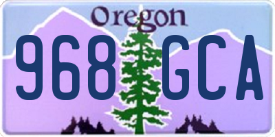 OR license plate 968GCA