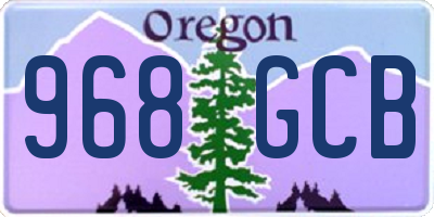 OR license plate 968GCB