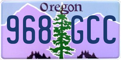 OR license plate 968GCC