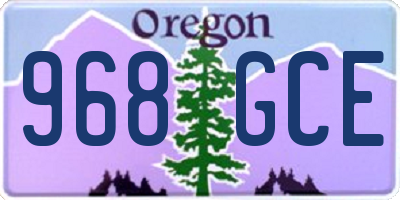 OR license plate 968GCE