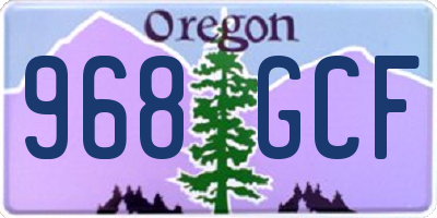 OR license plate 968GCF