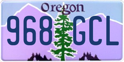OR license plate 968GCL