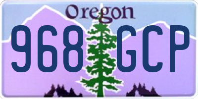 OR license plate 968GCP