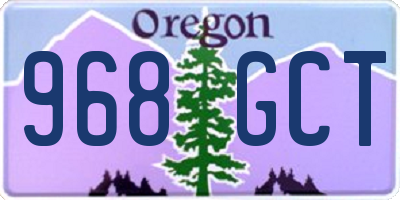 OR license plate 968GCT