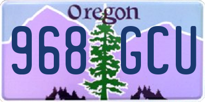 OR license plate 968GCU