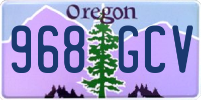 OR license plate 968GCV