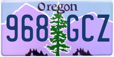 OR license plate 968GCZ