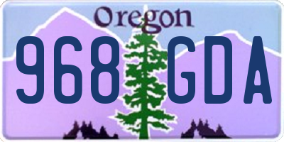 OR license plate 968GDA