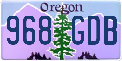 OR license plate 968GDB