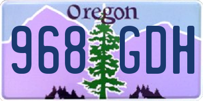 OR license plate 968GDH