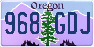 OR license plate 968GDJ