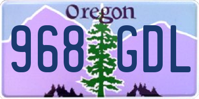 OR license plate 968GDL