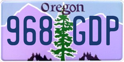 OR license plate 968GDP