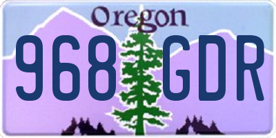 OR license plate 968GDR