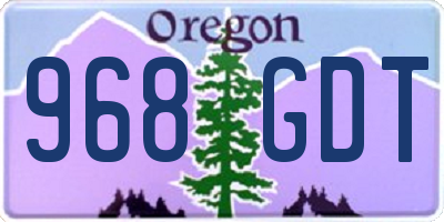 OR license plate 968GDT