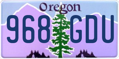 OR license plate 968GDU