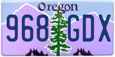 OR license plate 968GDX
