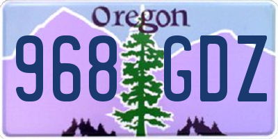 OR license plate 968GDZ