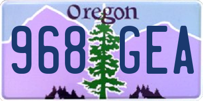 OR license plate 968GEA
