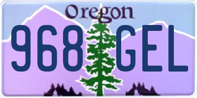 OR license plate 968GEL