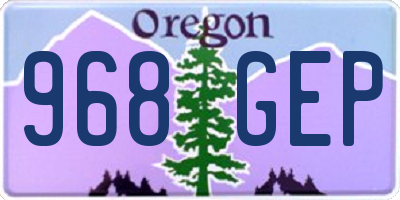 OR license plate 968GEP