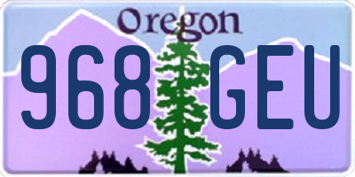OR license plate 968GEU