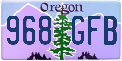 OR license plate 968GFB