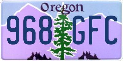 OR license plate 968GFC