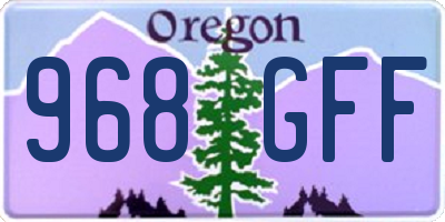 OR license plate 968GFF