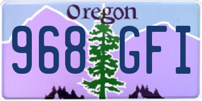OR license plate 968GFI