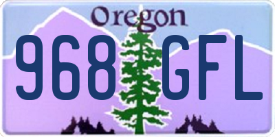 OR license plate 968GFL