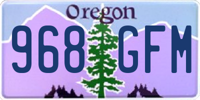 OR license plate 968GFM