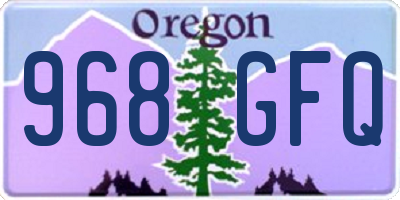 OR license plate 968GFQ