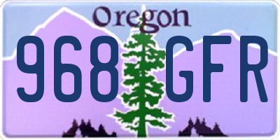 OR license plate 968GFR